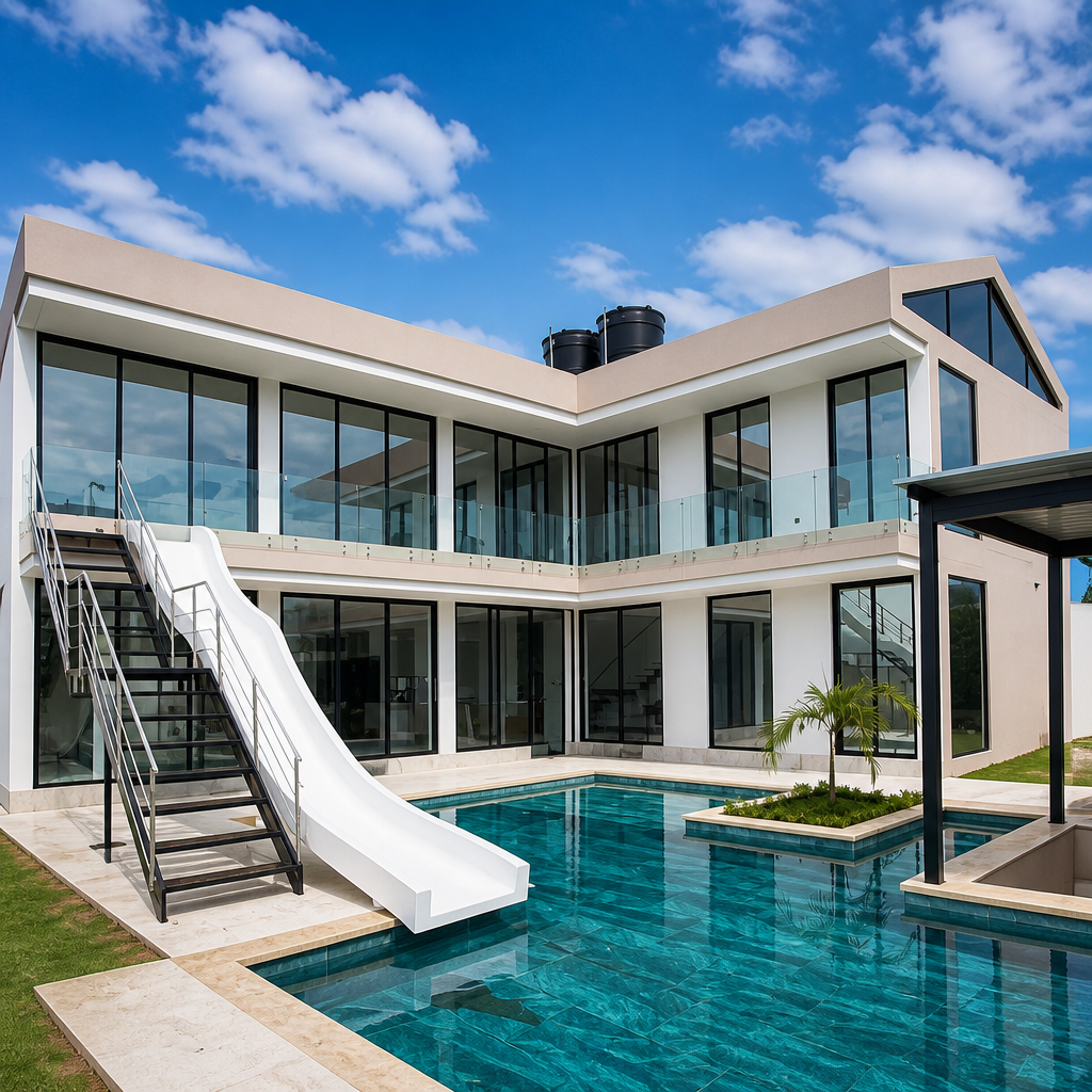 Villa Emiliano — fachada principal de residencia de lujo en Norte de Santander